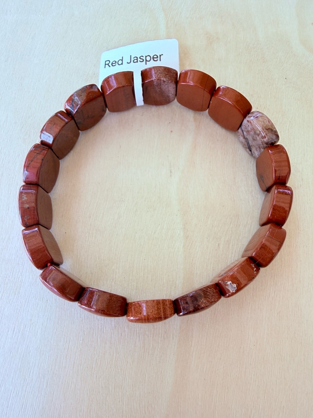 Red Jasper Stretchy Bangle Bracelet - NEW